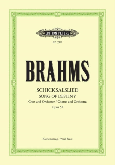 Book cover of: Schicksalslied (Song of Destiny) Op.54