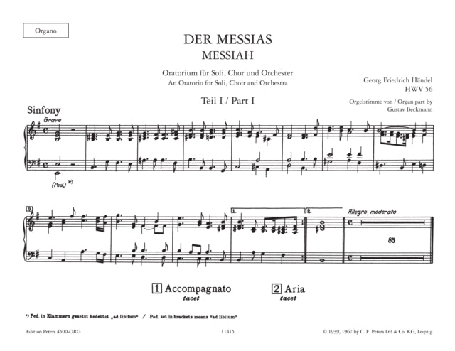 Book cover of: Messiah (Organ Part)