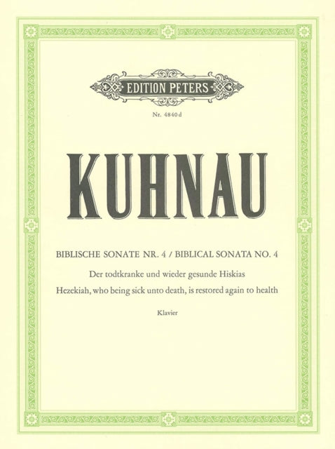Book cover of: 6 Sonatas Depicting Stories from the Bible: Sonata No. 4