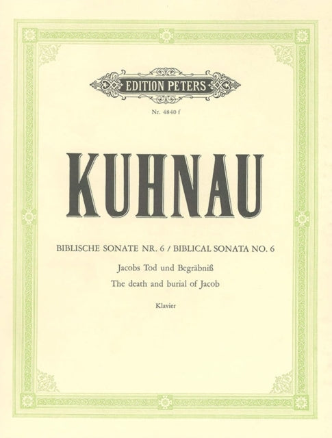 Book cover of: 6 Sonatas Depicting Stories from the Bible: Sonata No. 6