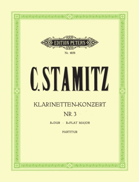 Book cover of: Clarinet Concerto No. 3 in B flat