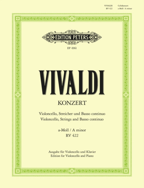 Book cover of: Concerto in A minor RV422