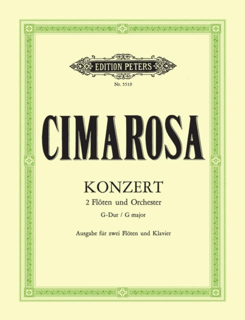 Book cover of: Concerto in G for 2 Flutes & Orchestra