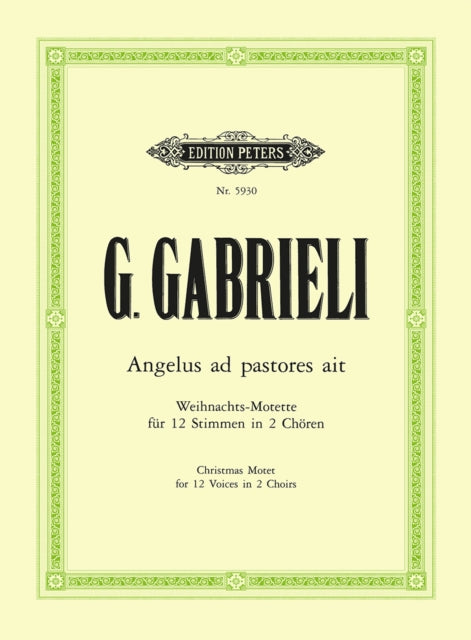 Book cover of: Angelus ad pastores ait (Lat)