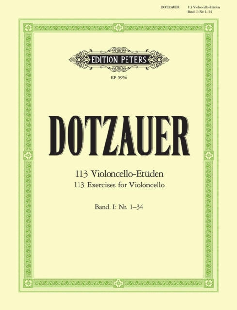 Book cover of: 113 Exercises for Violoncello, Book 1
