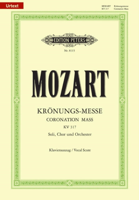 Book cover of: Missa in C K317 Coronation Mass (Vocal Score)