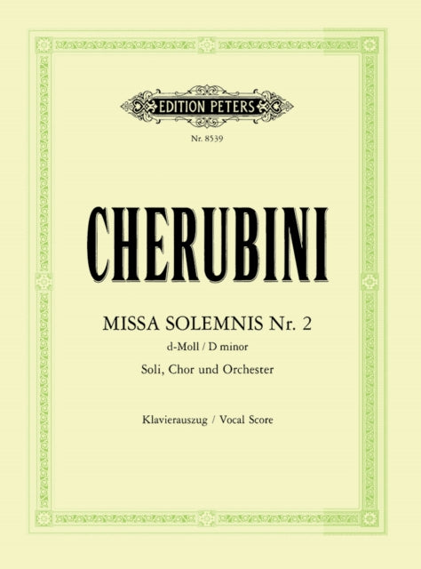 Book cover of: Missa Solemnis in D Minor (Vocal Score)