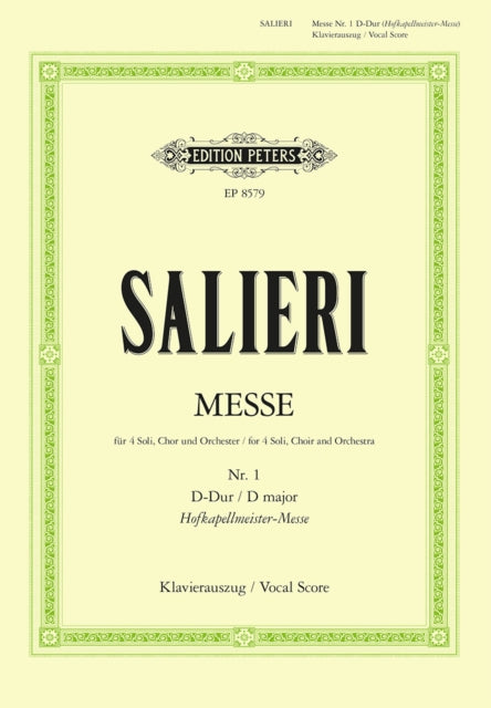 Book cover of: Mass No. 1 in D 'Hofkapellmeister-Messe'