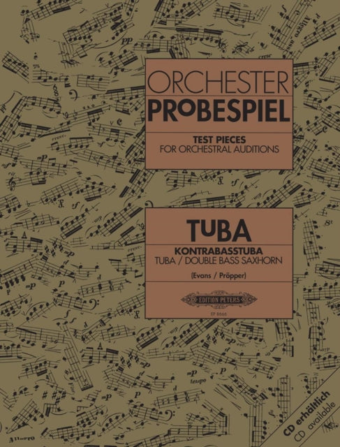 Book cover of: Test Pieces for Orchestral Auditions: Tuba, Double Bass Saxhorn