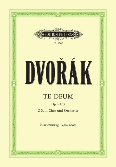Book cover of: Te Deum Op.103