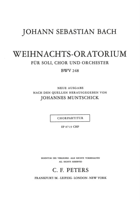 Book cover of: Christmas Oratorio BWV 248 Choral Score