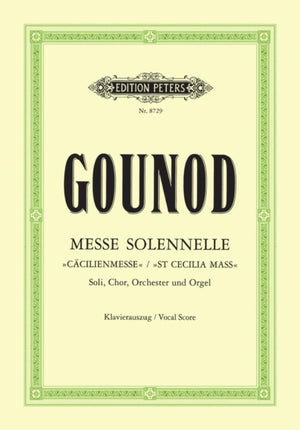 Messe solennelle "St Cecilia Mass" (Vocal Score)