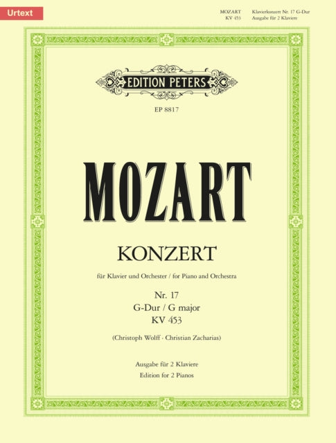 Book cover of: Concerto No. 17 in G K453