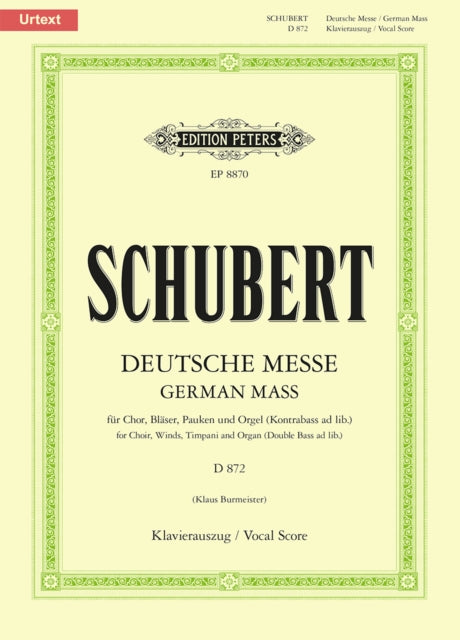 Book cover of: German Mass/Deutsche Messe D872