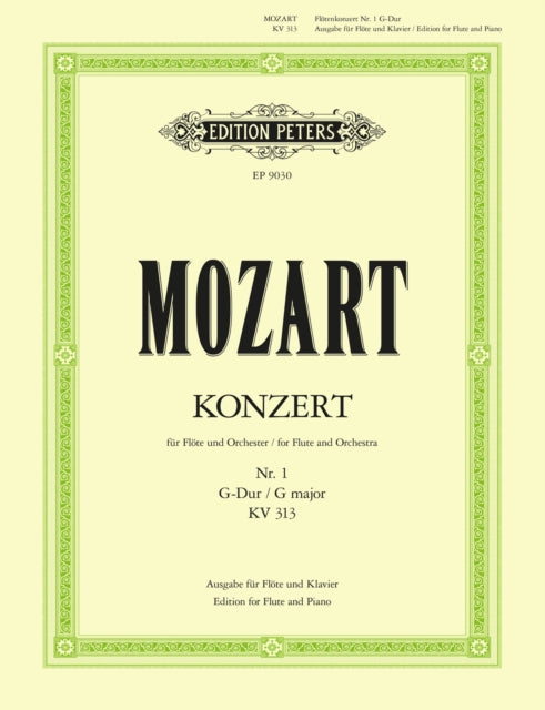 Book cover of: Flute Concerto No. 1 in G, with Cadenzas K.313