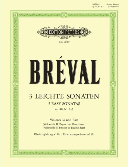 Book cover of: 3 Easy Sonatas Op.40 Nos.1-3