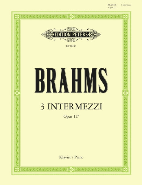 Book cover of: 3 Intermezzi Op.117