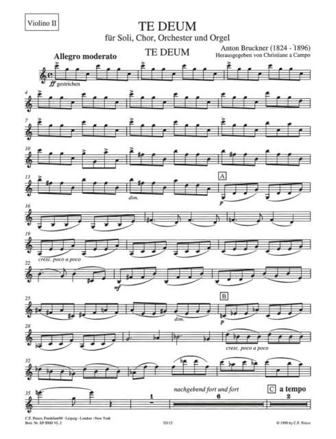 Te Deum (Violin 2 Part)