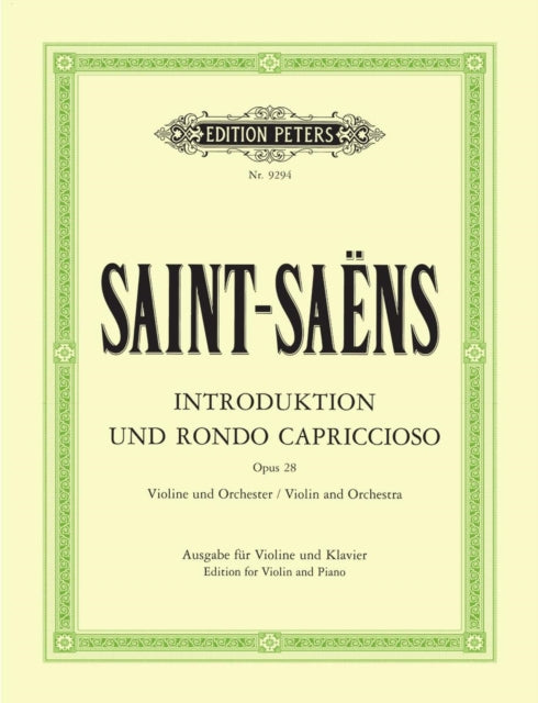 Book cover of: Introduction and Rondo capriccioso Op. 28 (Edition for Violin and Piano)