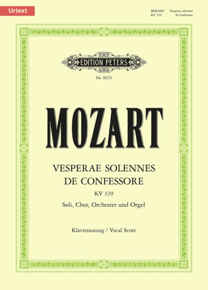 Vesperae solennes de Confessore K.339 (Vocal Score)