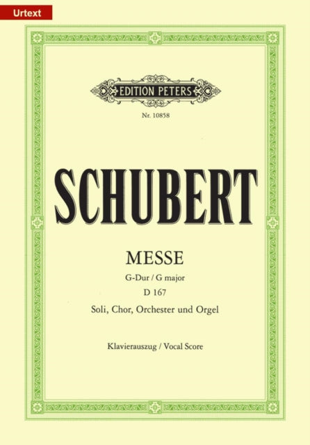 Book cover of: Mass in G D167 (Vocal Score)