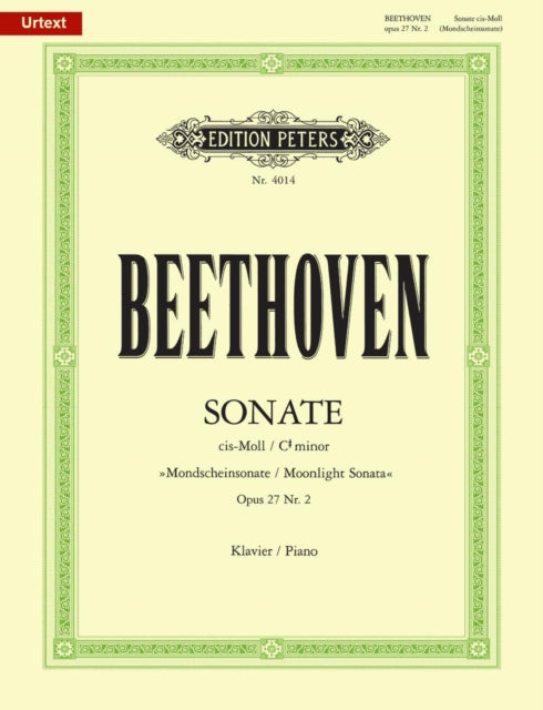 Book cover of: Piano Sonata No. 14 in C-sharp minor Op. 27, No. 2 (Moonlight Sonata)