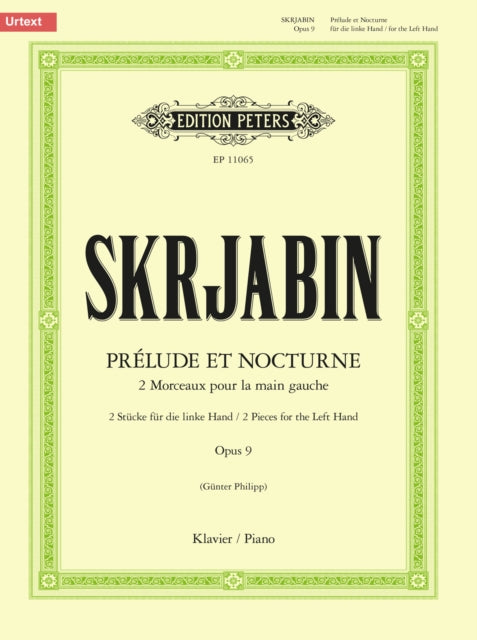 Book cover of: Prelude in C# minor & Nocturne in Db, Op.9
