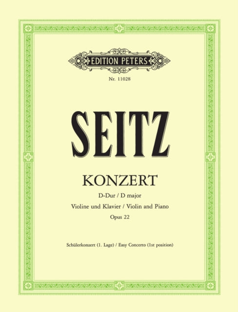 Book cover of: Concerto in D major Op.22