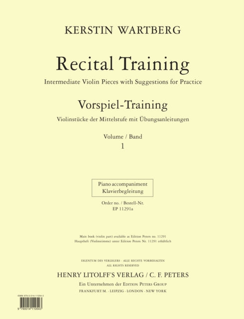 Recital Training Vol. 1 (pf acc.)
