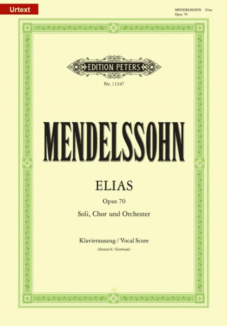 Book cover of: Elias (Elijah) Op. 70