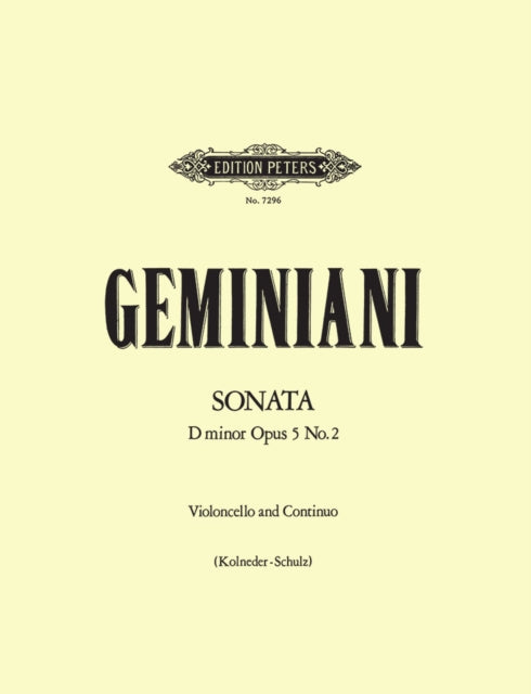 Book cover of: Sonata in D minor Op.5 No. 2