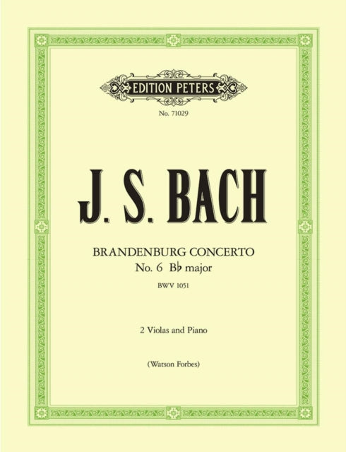 Book cover of: Brandenburg Concerto No. 6 B Flat BWV 1051