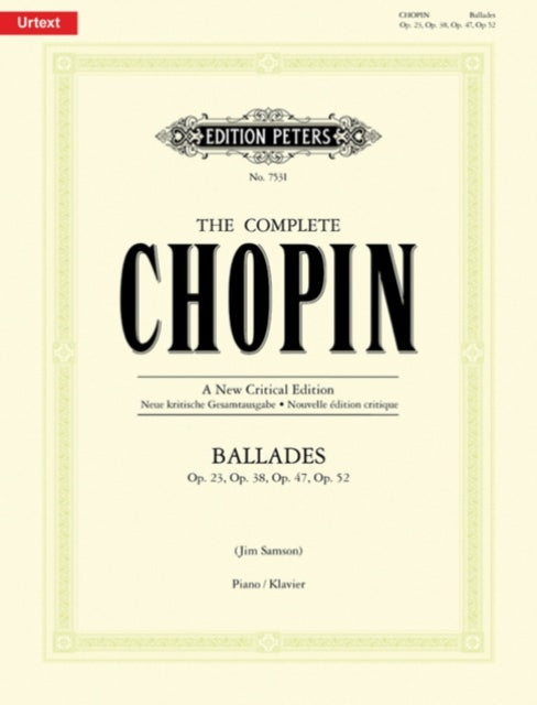 Book cover of: Complete Chopin: Ballades