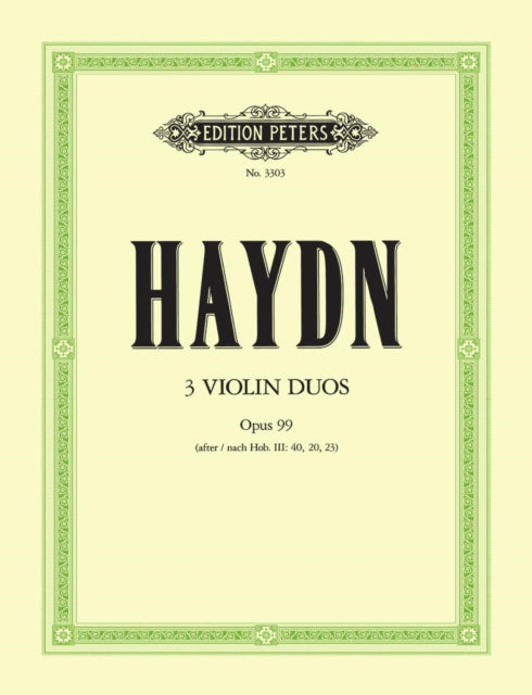 Book cover of: 3 Violin Duos, Op. 99