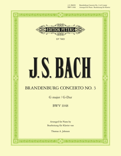 Book cover of: Brandenburg Concerto No. 3 in G BWV 1048