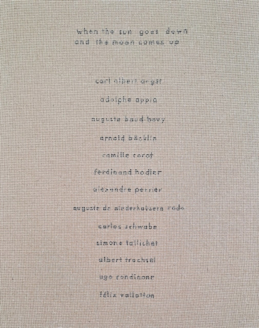 Book cover of: When the Sun Goes Down and the Moon Comes Up. By: Ugo Rondinone