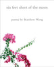 Book cover of: Six Feet Short of the Moon: Poems by Matthew Wong. By: John Yau